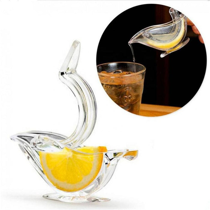 Manual Lemon Juicer Transparent Acrylic Elegance Bird Shape Lemon Slice Squeezer Kitchen Tools Gadgets