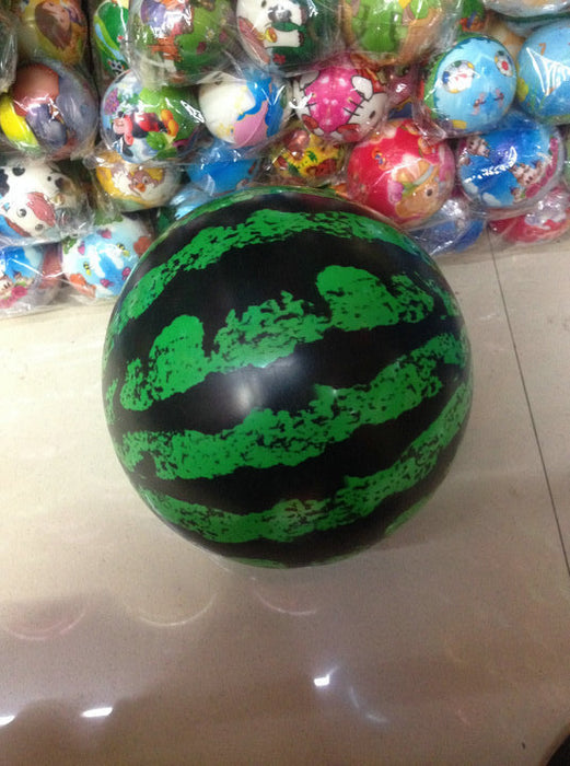 Inflatable 9-Inch Single Printing Watermelon Ball, Children'S Inflatable Educational Toy, Children'S Ball