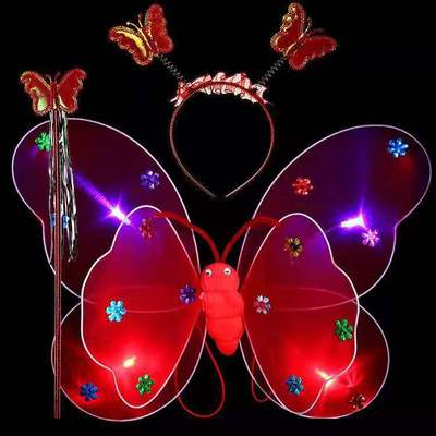 Glowing butterfly wings with lights children's costumes