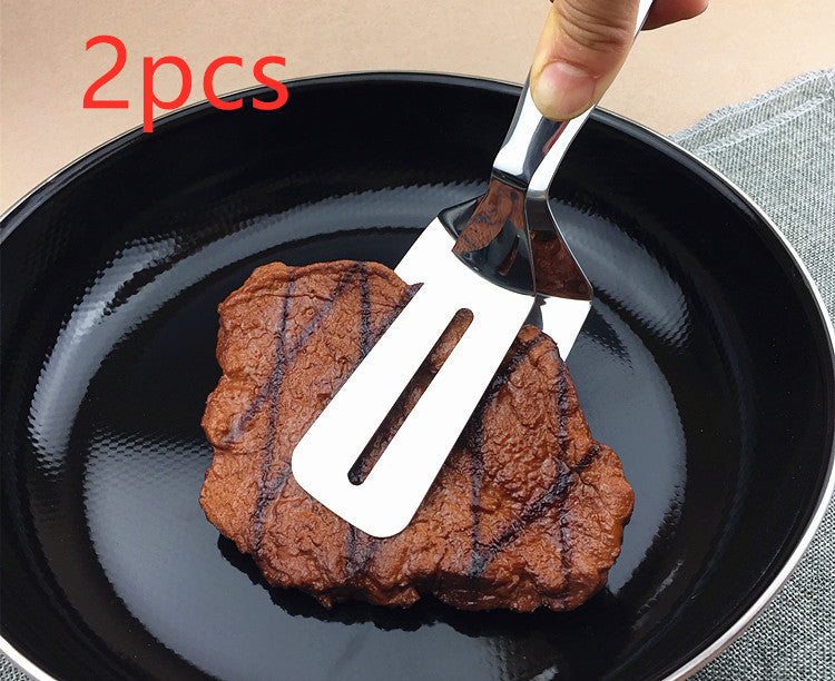 Stainless Steel Barbecue Tong Fried Steak Shovel Fried Fish Shovel BBQ Bread Clamp Kitchen Bread Meat Clamp
