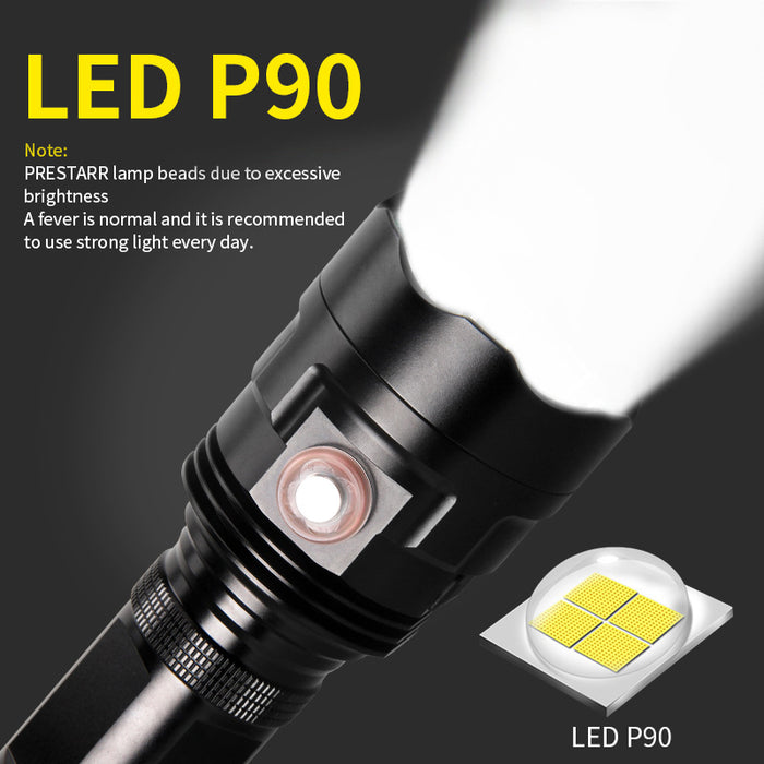 XHP90 Powerful LED Flashlight XHP50 Tactical Torch
