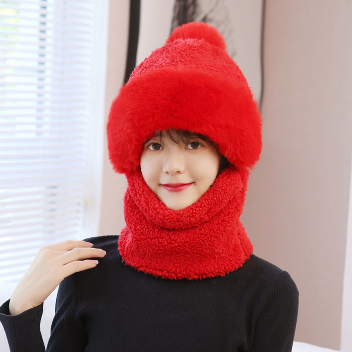Fleece-lined Riding Windproof Scarf Mask Hat