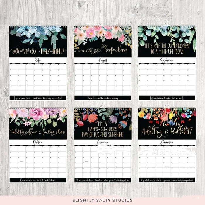 2024 Calendar For Tired-Ass Women Paper With Coil Hanging Calendar Time Planning Wall Calendar Indoor New Years Gifts For Home