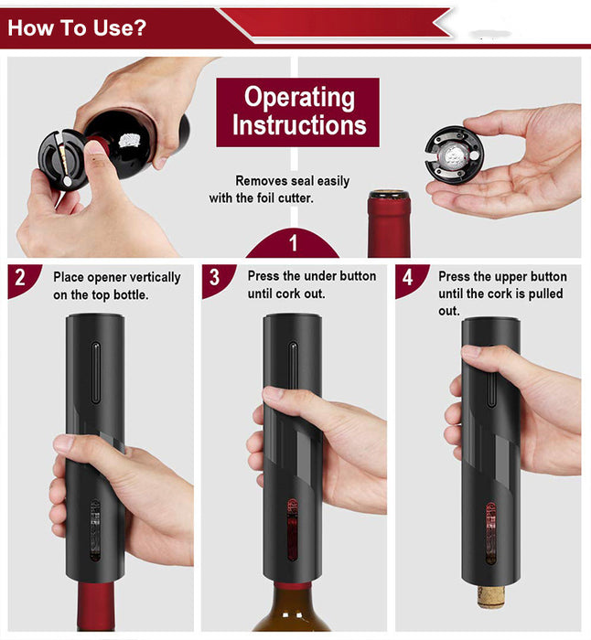🔥🌟 Hot Selling and Original 🔥🌟 Rechargeable Electric Wine Opener 🍷🔌🍾