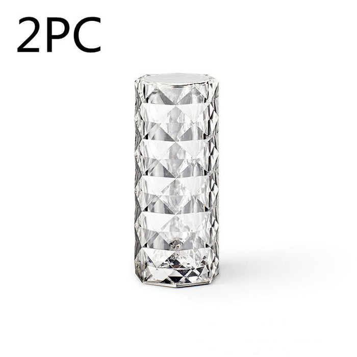 🌟 Hot Selling Nordic Crystal Lamp: Your Best Match for Bedroom Ambiance! USB Table Lamps with Touch Dimming, Creating an Atmosphere of Elegance and Charm. Diamond Night Light Rose Projector Lamp Decor.