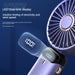 3000Mah Handheld Mini Fan Foldable Portable Neck Hanging Fans 5 Speed USB Rechargeable Fan with Phone Stand and Display Screen