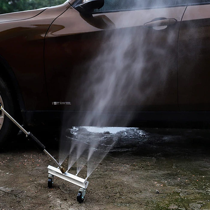 Pressure Washer Undercarriage Cleaner, under Car Washer Water Broom with 13 Inch Extension Wand and 45-Degree Angled Wand, 4000 PSI