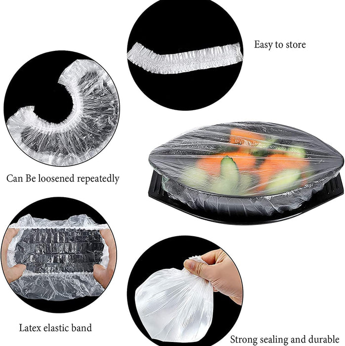 Fresh Keeping Bags,Reusable Elastic Food Storage Covers, Plastic Bowl Covers with Elastic Edging Stretch Plastic Wrap Bowl Covers