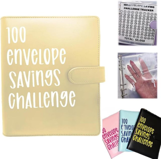 100 Envelope Challenge Binder Easy and Fun Way to save $5,050 Savings Challenges Binder Budget Binder with Cash Envelopes