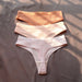 3 Pcs Seamless Ladies Ribbed Cotton Thong Simple Women'S Low Waist Bikini Briefs Sports Girls Underwear plus Size