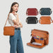 2023 Hot Sale Women Crossbody Bags Three Layers Leather Shoulder Handbag Retro Fashion Purse Multi Pocket Female Clutch Bag