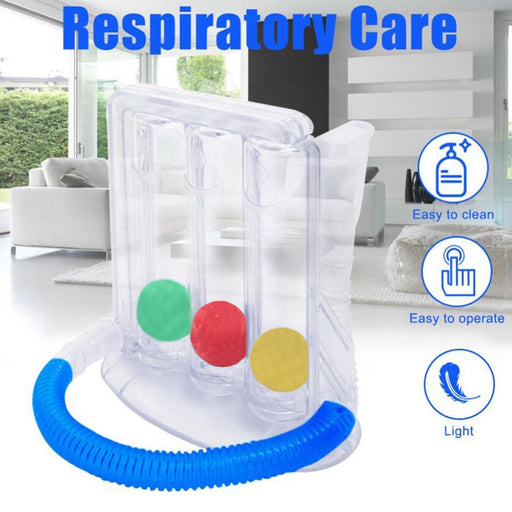 3 Balls Breathing Exerciser Lung Function Improvement Trainer Respiratory Spirometry Breath Measurement System