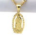 Mens 18K Gold Plated Hip Hop HOLY MARY Pendant 5Mm 30" Cuban Necklace Chain