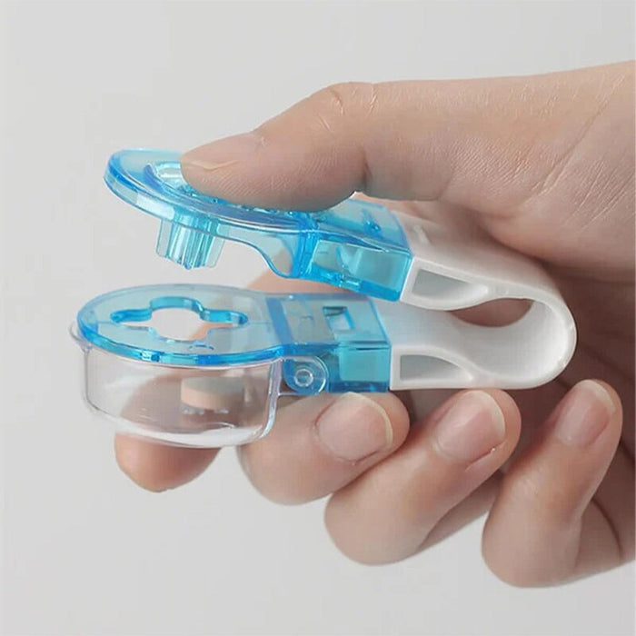 2PCS No Contact Pill Taker anti Pollution Tablets Blister Pack Opener Pill Dispenser Storage Box Easy to Take Out from Package