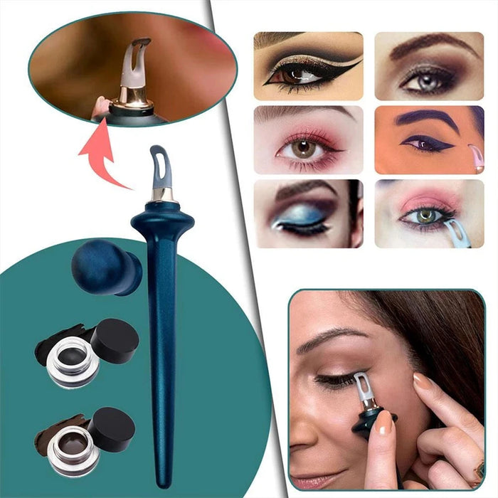 Eyeliner Guide Tools Easy No-Skip Eyeliner Gel Reusable Silicone Eyeliner Brush Eyeliner for Shaky Hands Beginer Makeup Tool Pen