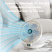 Wall-Mounted Desktop Fan Type-C Charging Portable Table Fans 3 Speeds Silent Brushless Motor Foldable Air Cooler for Home Office