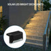 8 Pack Solar Deck Lights Outdoor Waterproof LED Steps Lamps for Stairs Fence