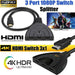 3 Port HDMI Splitter Cable 1080/4K Switch Switcher HUB Adapter for HDTV PS4 Xbox
