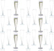 30 Plastic Classic Champagne Disposable Flutes for Parties Plastic Cups Wedding Party Toasting Cocktail Cups Bulk Party Pack (Gold Rim)