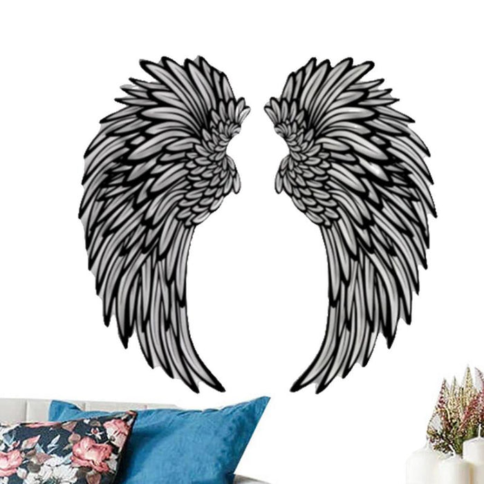 Metal Angel Wings Modern Wall Sculpture Wall Angel Wings Wall Art Decor Large Ancient Iron Wall Decoration with LED Wall Decor