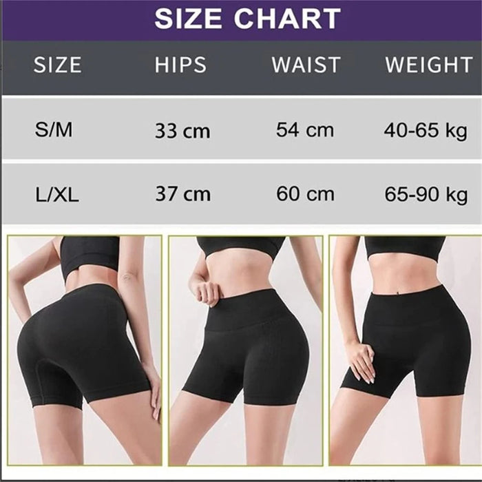 Solid Color Tummy Control Butt Lifting Shorts Ion Shaping Shorts Tourmaline Slimming Shorts Fiber Restoration Shaper