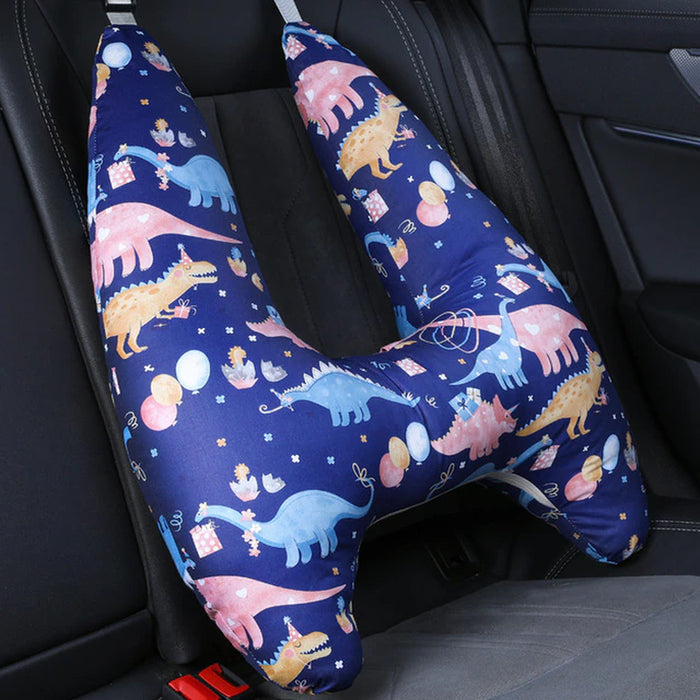 Cute Animal Pattern Kid Neck Head Support, U-Shape Children Travel Pillow Cushion for Car Seat, Safety Neck Pillow for Kids
