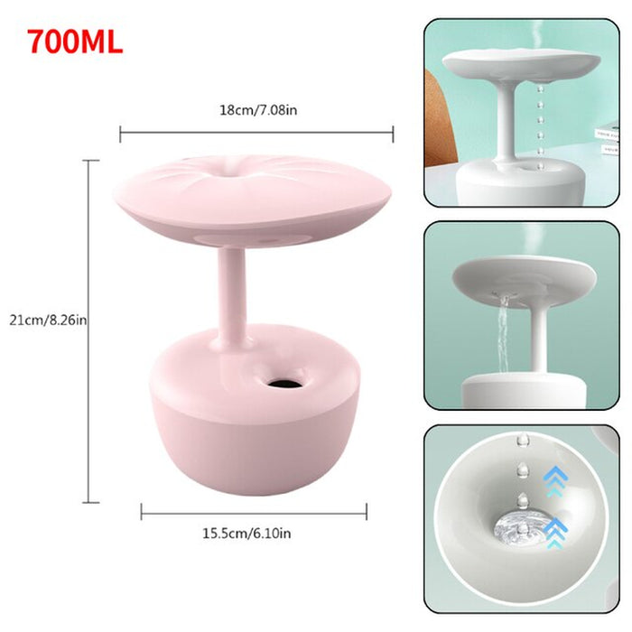 Mushroom Air Humidifier Rain Cloud Night Light Smell Distributor Relax Aromatherapy Lamp Calming Water Drops Sounds Diffuser