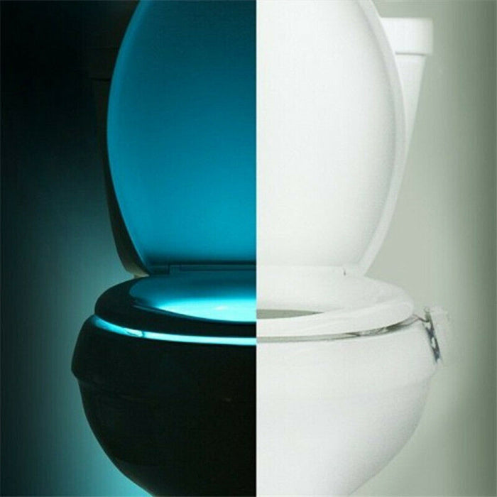 Bowl Bathroom Toilet Night LED 8 Color Lamp Sensor Lights Motion Activated Light