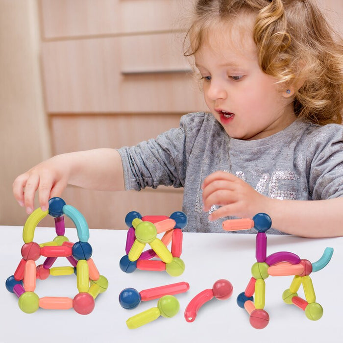 NEW Kids Magnetic Constructor Building Blocks Designer Set Magnet Stick Rod Block Montessori Educational Toys for Kids Children