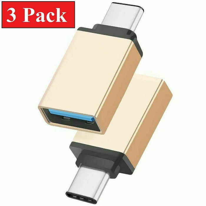 3-Pack USB-C 3.1 Male to USB a Female Adapter Converter OTG Type C Android Phone