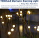Solar Firefly Lights Outdoor Waterproof Solar Crystal Ball Starburst Swaying Garden Decorative Lights for Yard Patio Pathway