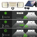 2 Pack Security Solar Lights Outdoor 2500LM LED 6500K Super Bright Motion Sensor