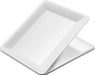Plastic Serving Trays - Serving Platters Rectangle 10 X 14 Disposable Party Dish Black Pack of 4