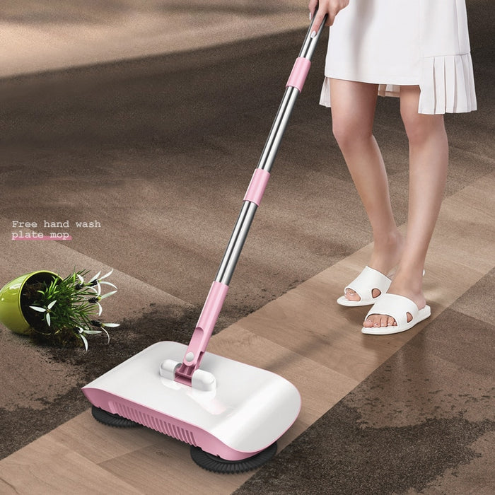 Combination of Broom and Mop Hand Push Type Scoop Household Broom and Dustpan Set Floor Magic Broom Home Cleaning Tools Sweeper