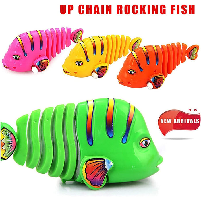 Wind-up Wiggle Fish Toys-4pcs