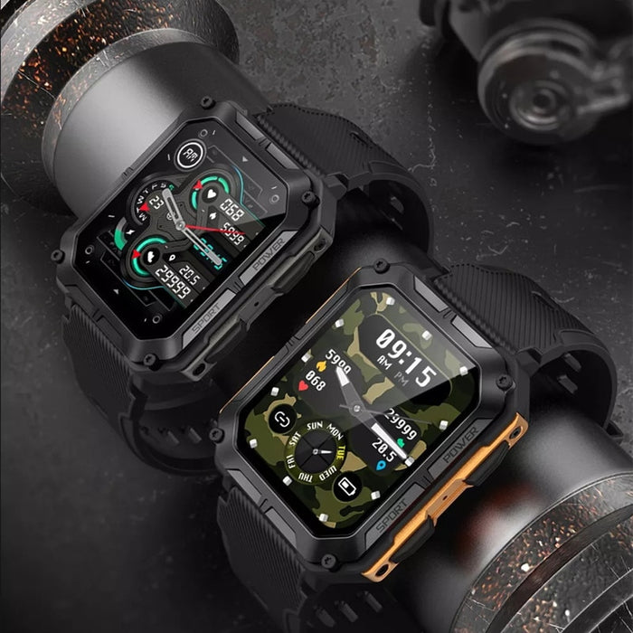 Indestructible Stainless Steel Military Style Rugged Smartwatch