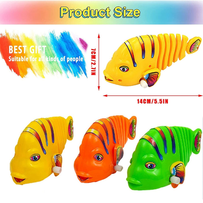 Wind-up Wiggle Fish Toys-4pcs