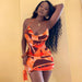 Sexy Halter Backless Bodycon Mini Dress Clubwear Fashion Geometric Printed African Dresses for Women Summer