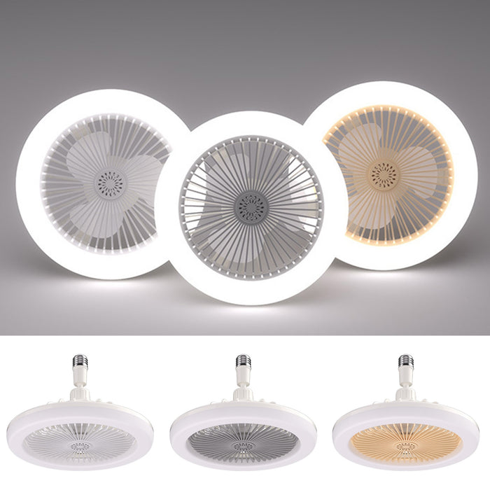 Ceiling Fan with Light and Control 360° Rotation E27 Ceiling Fan Cooling Electric Fan Lamp Chandelier For Room Home Decoration
