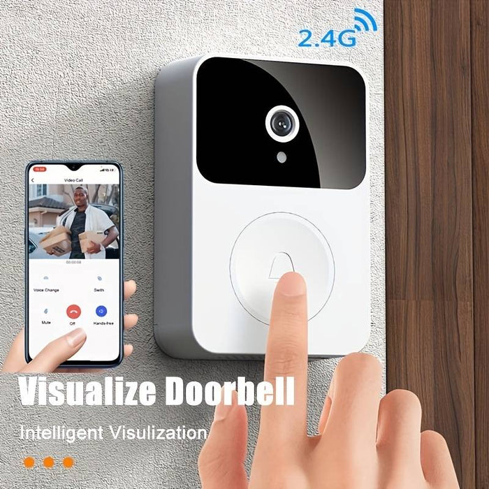 🔥HOT SALE 🔥 -- WIRELESS VIDEO DOORBELL WITH CAMERA Smart Security Made Simple Wifi Wireless Video Doorbell with HD Night Vision Intercom 2.4G Wifi Doorbell Support Battery Powered