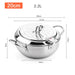 Deep Frying Pot with a Thermometer and a Lid 304 Stainless Steel Kitchen Tempura Fryer Pan 20 24 Cm KC0405