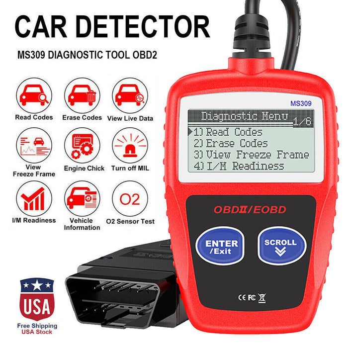 Automotive OBD Code Reader OBD2 Scanner Car Check Engine Fault Diagnostic Tool