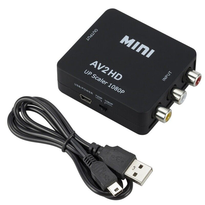 RCA AV to HDMI HD Converter Composite CVBS Audio Video Adapter Wii NES SNES