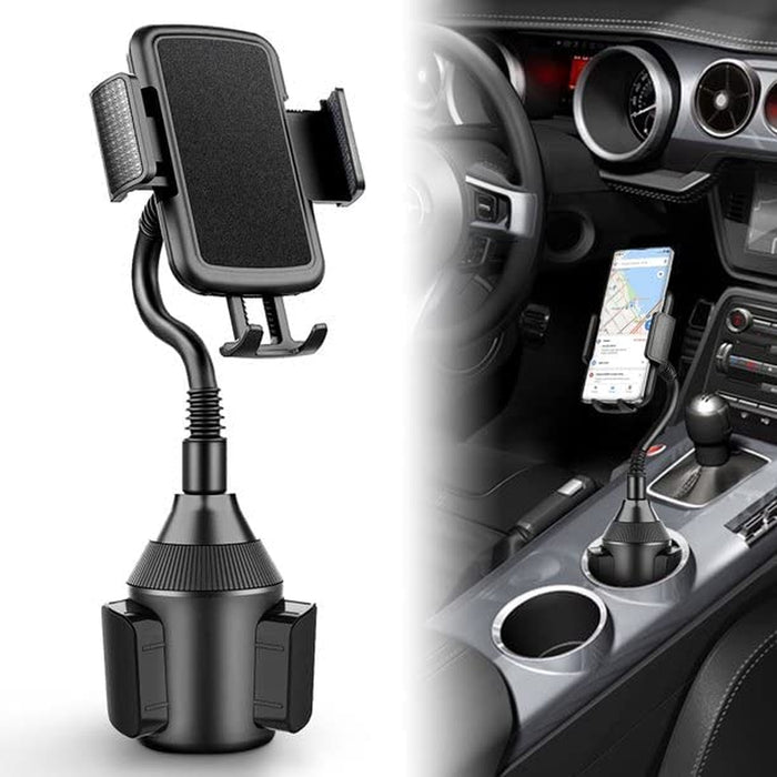 Original Car Cup Holder Phone Mount, Universal Adjustable Gooseneck Cup Holder Cradle Car Mount 360° Rotatable, Fit for Iphone 11/11 Pro XS XR XS Max X 8 8 plus 7 7+ 6S, Samsung Galaxy