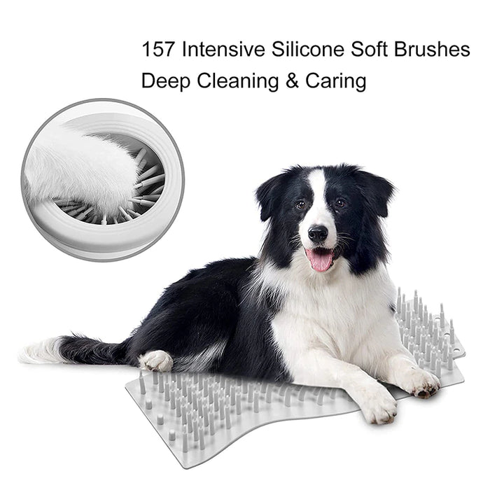 Automatic Dog Paw Cleaner Pet Paw Washer Cup USB Charging Detachable Pet Grooming Brush with Soft Silicone Bristle for Cat Dogs
