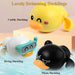 Bathtub Toy Swimming Duckling Windup Duck Bath Toy Floating Water Toy Clockwork Swimming Duck for Boys and Girls (Yellow+Black)