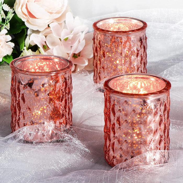 12Pcs Votive Candle Holders, Clear Glass Candle Holder in Bulk, Tealight Candle Holder for Wedding Decor, Home Decor and Holiday Decor