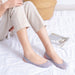 Half-Foot Garter Socks Ice Silk Thin Boat Socks No Trace Invisible Silicone Non-Slip Socks Sponge Pad Foot Socks