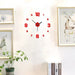 Creative Frameless DIY Wall Clock Wall Decal Home Silent Clock Living Room Office Wall Decoration