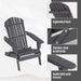 Folding Adirondack Chair Weather Resistant Lawn Chair Poly Lumber Porch Chair